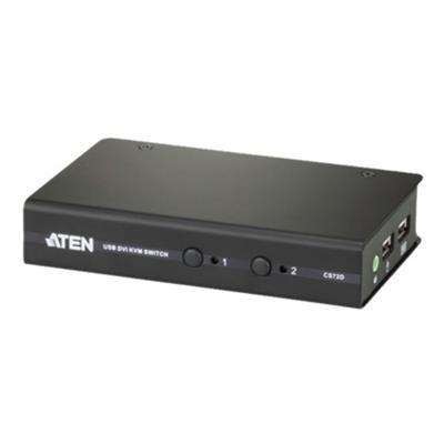 Aten Technology CS72D CS72D - KVM / audio switch - USB - 2 x KVM / audio - 1 local user - desktop Aten Technology CS72D CS72D - KVM / audio switch - USB - 2 x KVM / audio - 1 local user - desktop