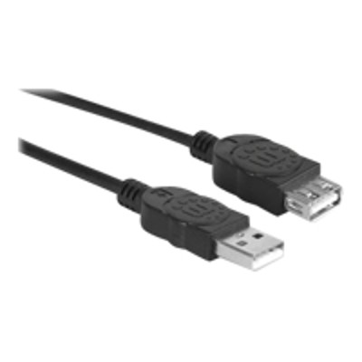 Manhattan 393850 USB extension cable USB F to USB M USB 2.0 10 ft molded black