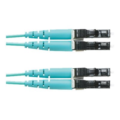 Panduit FX2ERLNLNSNM003 Opti Core Patch cable LC multi mode M to LC multi mode M 10 ft fiber optic 50 125 micron OM3 riser aqua