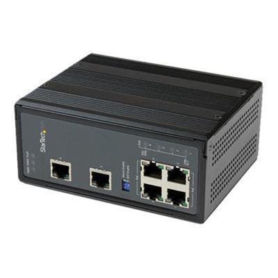 StarTech.com IES61002POE 6 Port Unmanaged Industrial Gigabit Ethernet Switch with 4 PoE Ports DIN Rail Wall Mountable Switch unmanaged 4 x 10 100 100