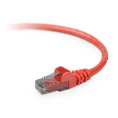 Belkin A3L980 06IN RED Patch cable RJ 45 M to RJ 45 M 6 in CAT 6 molded snagless red
