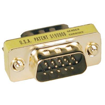 Compact Gold Gender Changer VGA gender changer