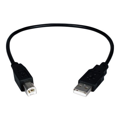 QVS CC2209C 01 USB cable USB Type B M to USB M USB 2.0 1 ft black
