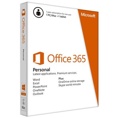 Microsoft Qq2-00042 Office 365 Personal - Box Pack ( 1 Year ) - 1 Phone  1 Tablet  1 Pc/mac - 32/64-bit  Medialess - Win  Mac  Android  Ios - English - Puerto R