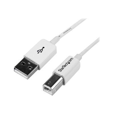 StarTech.com USBPAB1MW 1m White USB 2.0 A to B Cable M M USB cable USB Type B M to USB M USB 2.0 3.3 ft molded white