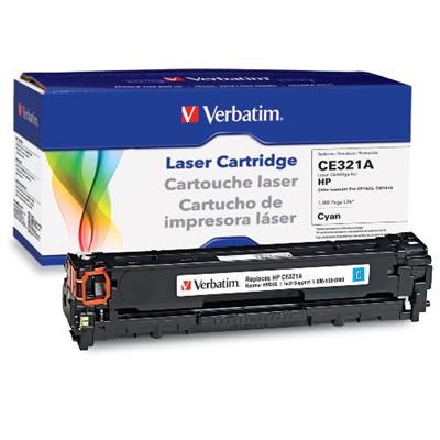 Verbatim 98335 Cyan remanufactured toner cartridge equivalent to HP CE321A for HP Color LaserJet Pro CP1525n CP1525nw LaserJet Pro CM1415fn CM1415fn