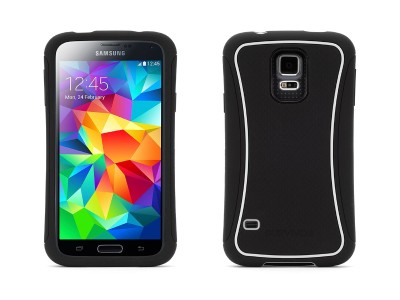 Griffin GB39852 Survivor Slim Back cover for cell phone silicone polycarbonate black white for Samsung GALAXY S5