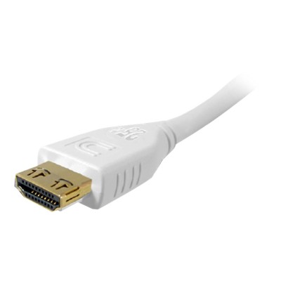 Comprehensive MHD MHD 12PROWHT Microflex Pro AV IT HDMI with Ethernet cable HDMI M to HDMI M 12 ft triple shielded white 4K support