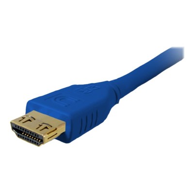 Comprehensive MHD MHD 15PROBLU Microflex Pro AV IT HDMI with Ethernet cable HDMI M to HDMI M 15 ft triple shielded cool blue 4K support
