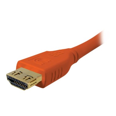 Comprehensive MHD MHD 3PROORG Microflex Pro AV IT HDMI with Ethernet cable HDMI M to HDMI M 3 ft triple shielded deep orange 4K support
