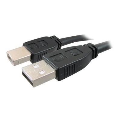 Comprehensive USB2 AB 50PROAP Pro AV IT USB extension cable USB Type B M to USB M USB 2.0 50 ft active plenum matte black
